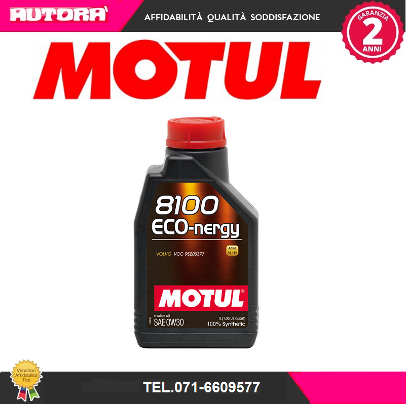 102793 Olio Motul 8100 ECO-nergy 0W30 100% Synthetic (MARCA MOTUL)