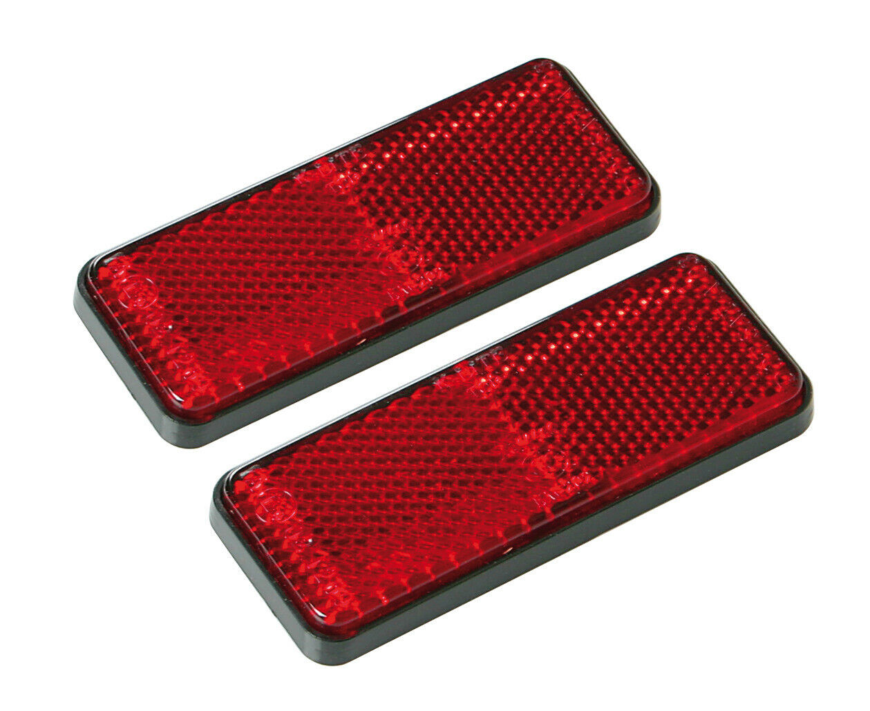 EURO-NORM COPPIA CATARIFRANGENTI 90X35MM ROSSO OMOLOGATI E11 - 02 0622