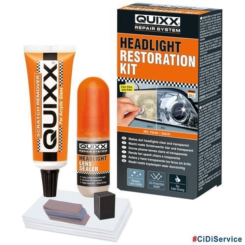 QUIXX Set Completo di Restauro Fari Ripara e Protegge da Graffi e Ingiallimento