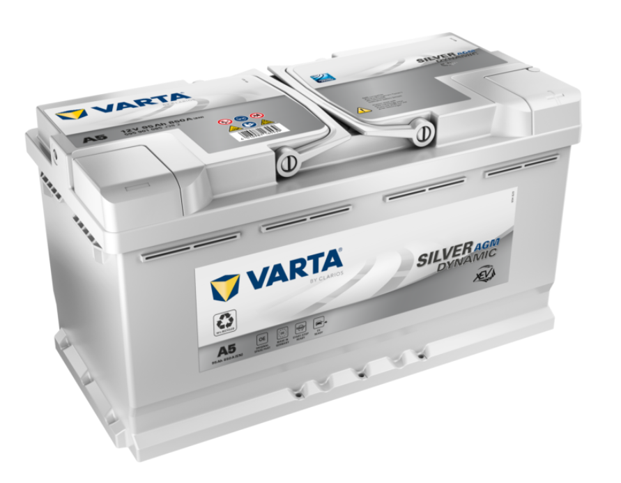 BATTERIA 95Ah 850A SILVER DYNAMIC AGM START&STOP +DX A5 exG14 353x175x190 VARTA