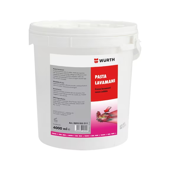 PASTA LAVAMANI WÜRTH CREMOSA SENZA SABBIA 4 LITRI