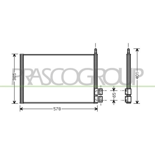 Condensatore Climatizzatore Prasco FD340C001 Prascoselection per Ford Mazda