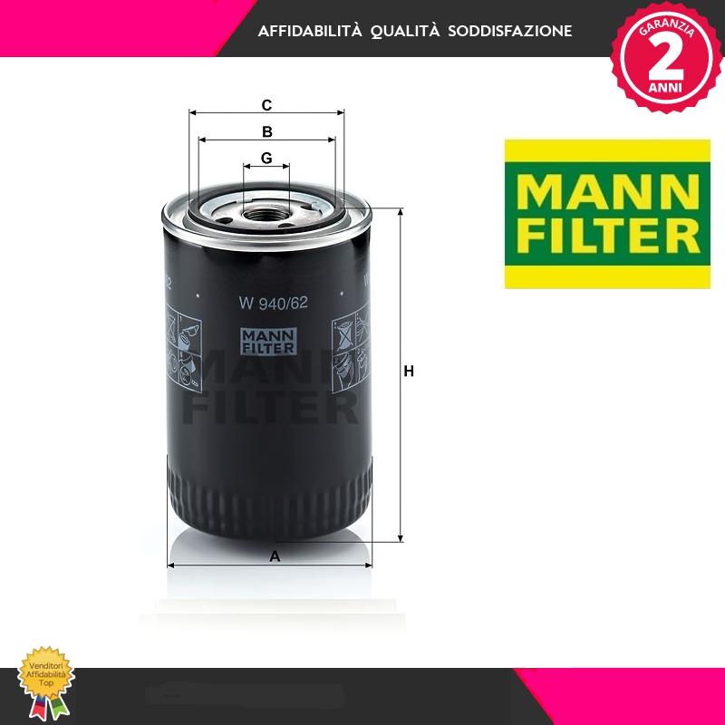 W94062 Filtro olio (MARCA-MANN)