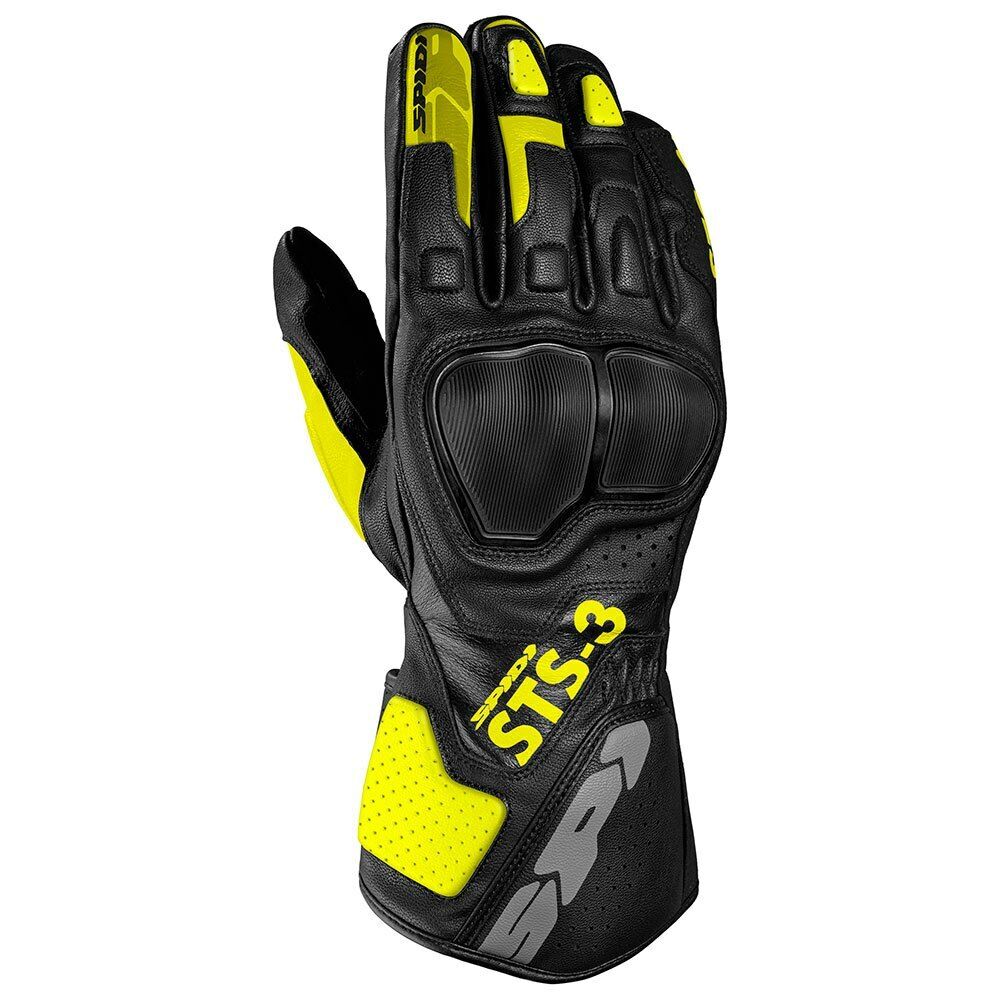 GUANTO PELLE SPIDI STS-3 NERO GIALLO OMOLOGATO FRANCIA SPIDI SIZE XL