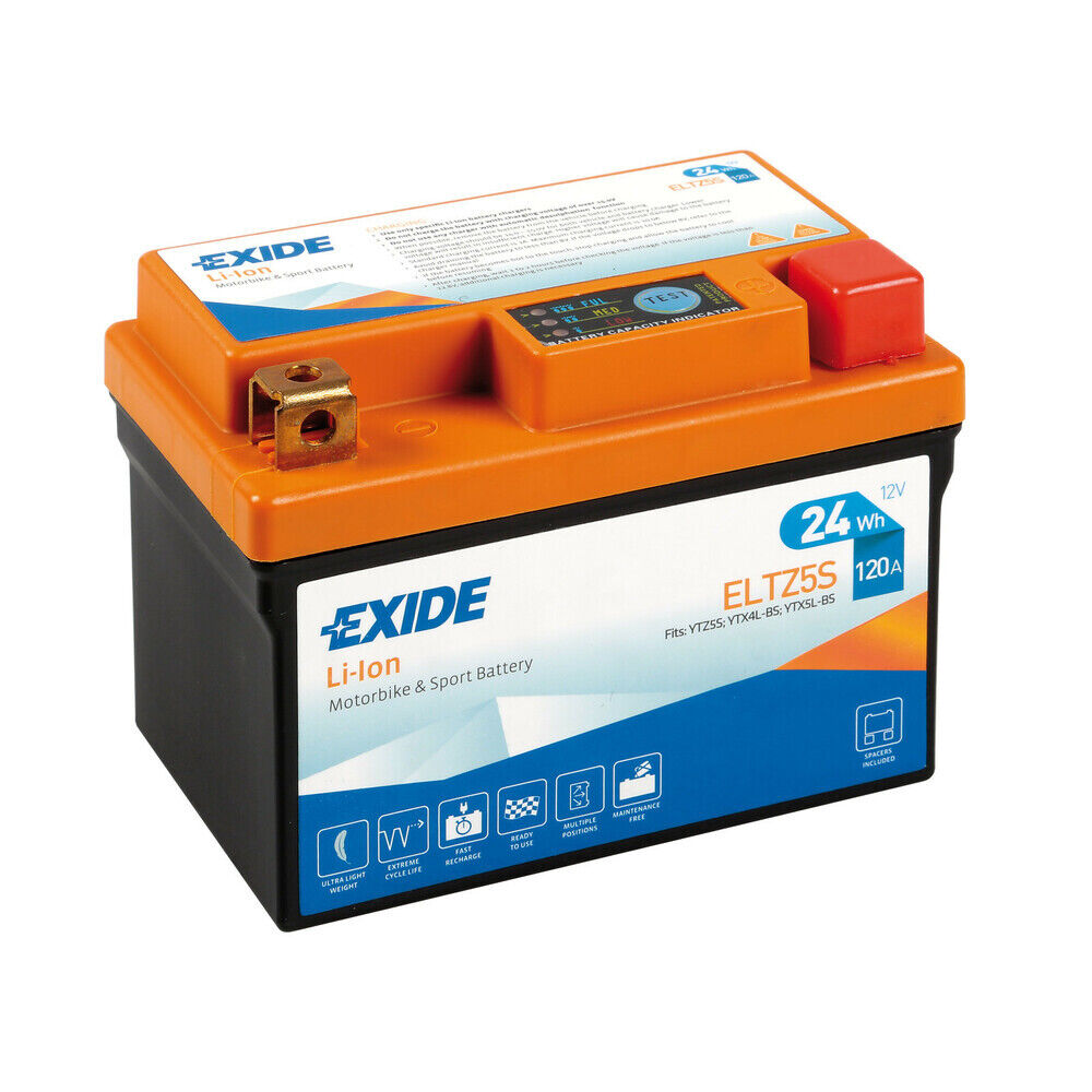 BATTERIA 24Ah 120A EXIDE MOTO LI-ION   EXELTZ5S - LAMPA