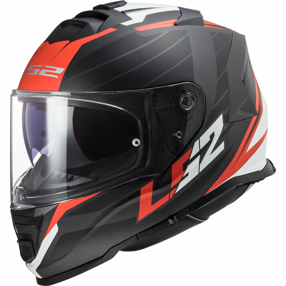 CASCO HELMET INTEGRALE FF800 STORM NERVE OPACO NERO ROSSO LS2 SIZE S