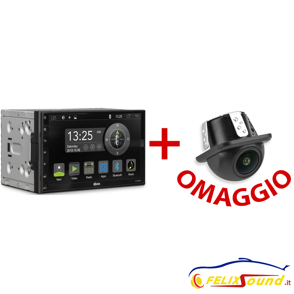 AUTORDIO RADICAL 2DIN CON USB/DAB/HDMI/SISTEMA ANDROID + RetroCamera OMAGGIO