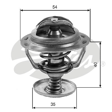 GATES TH06082G1 TERMOSTATO FORD FIESTA IV Ford Fiesta (CBK)(2002->) 1,3 - 43Kw 5