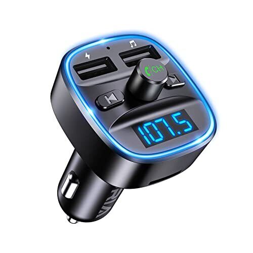 ORIA Trasmettitore Bluetooth per Auto, Trasmettitore FM Bluetooth, (a2s)