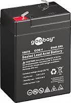 BATTERIA AL PIOMBO  6V 4Ah - VARIE MARCHE -  - Goobay