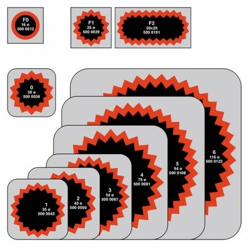 30 PEZZE RIPARAZIONE N. 3 REMA TIP TOP 54 MM.