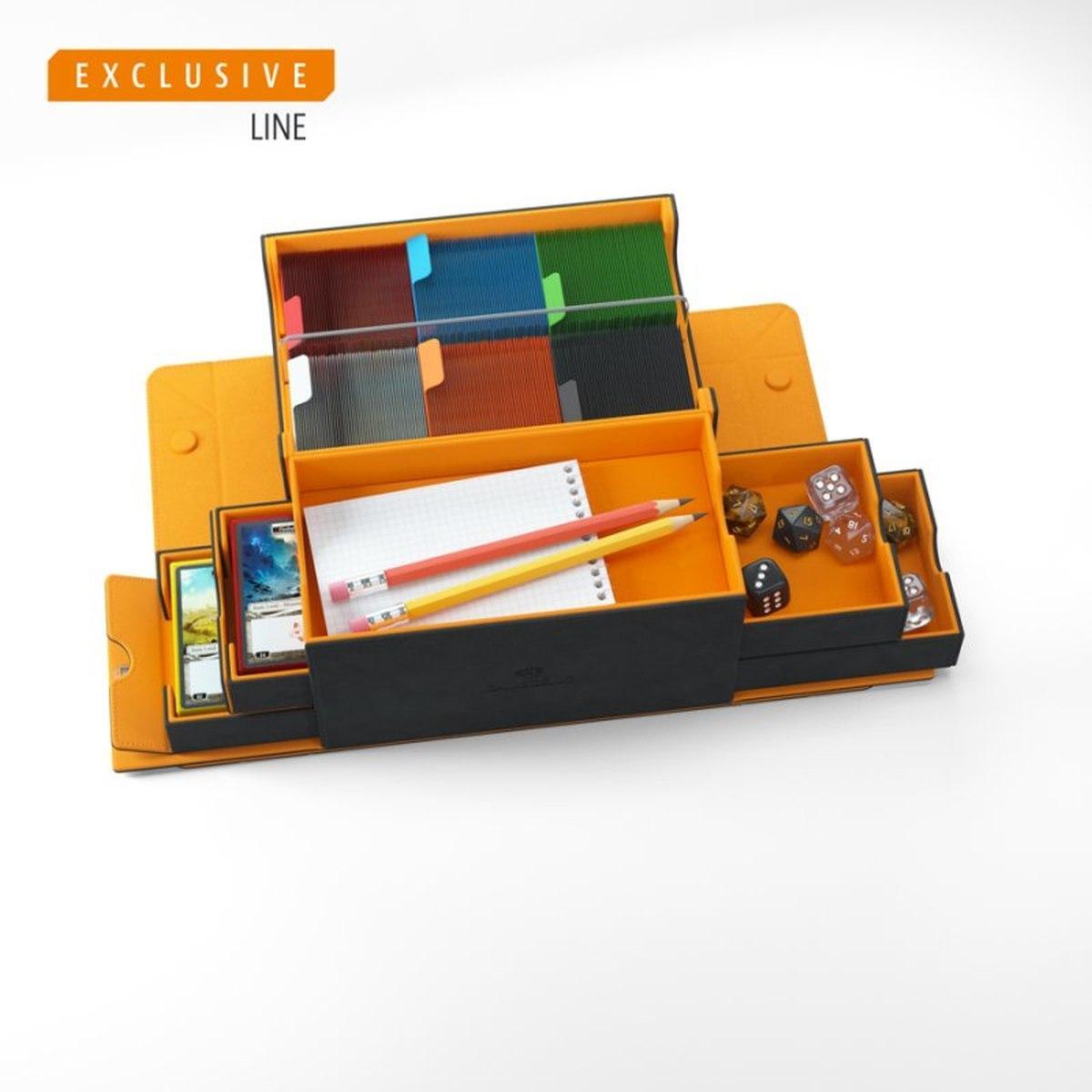 Gamegenic CARD'S LAIR 600+ Convertible BLACK ORANGE Scatola Carte Magic Pokemon