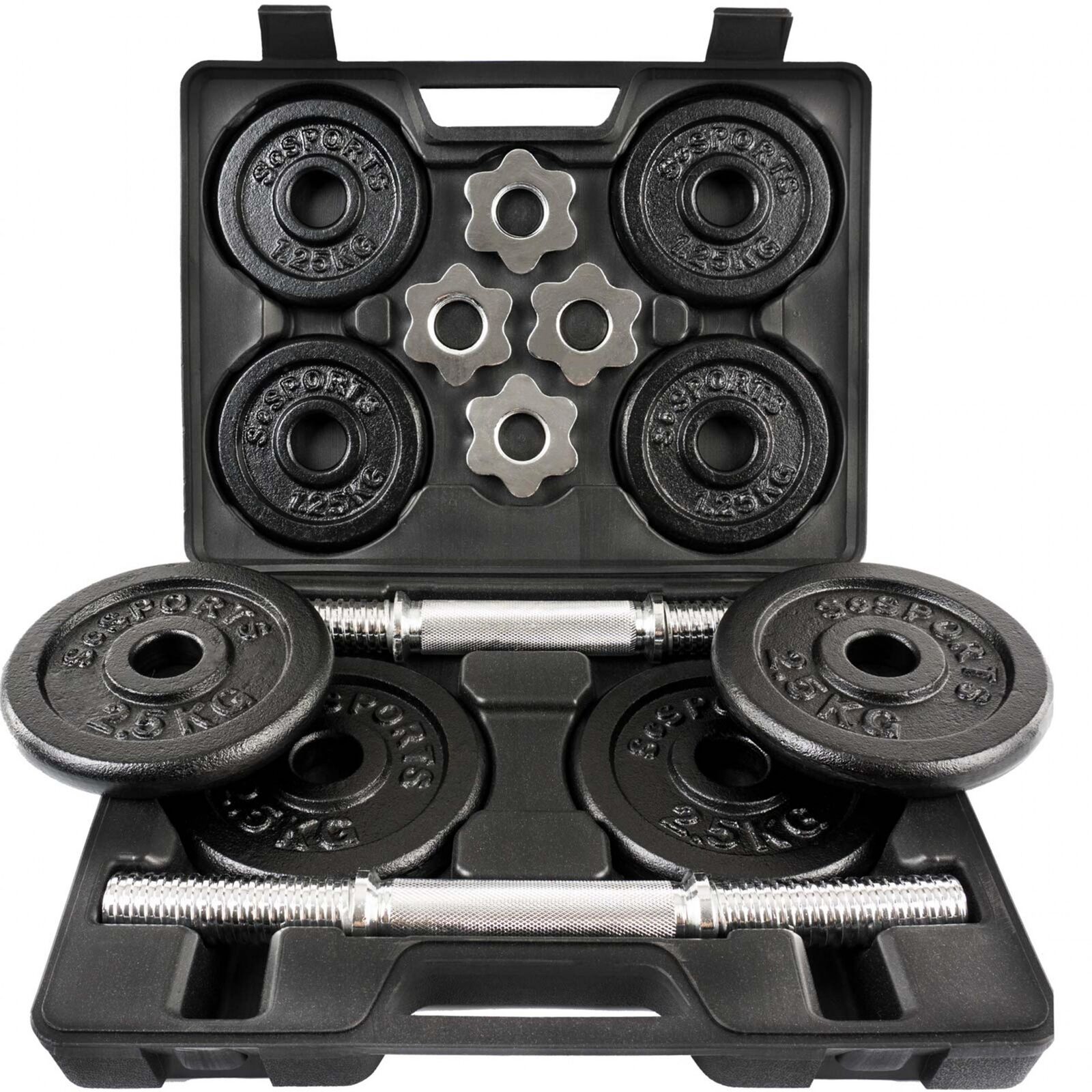 ScSPORTS® Dischi Pesi Set da 20kg in Ghisa Palestra Piastra Pesi Allenamento