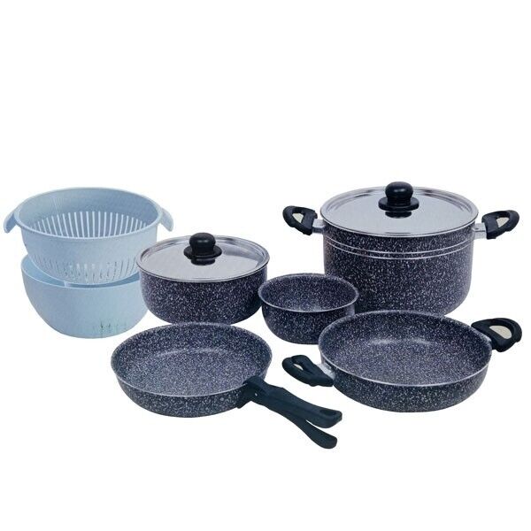 Beaver Brand Stone Rock 24 - Batteria pentole cucina per campeggio in alluminio