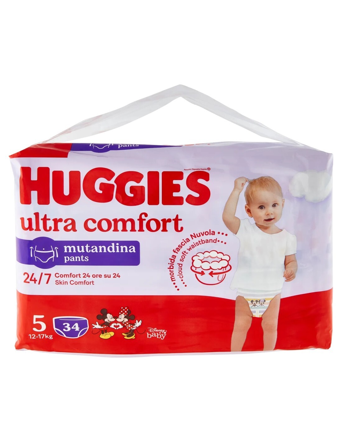 Huggies Pannolini Ultra Comfort Mutandina Tg. 5 12-17kg 34pz