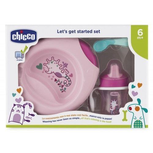 Chicco Set Pappa 6M+Per Bambina Rosa