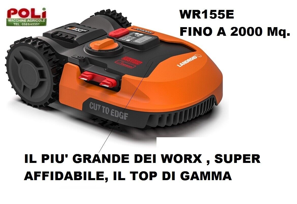 ROBOT GIARDINO WORX LANDROID L WR155E  MODELLO TOP DI GAMMA PER 2000 MQ NUOVO