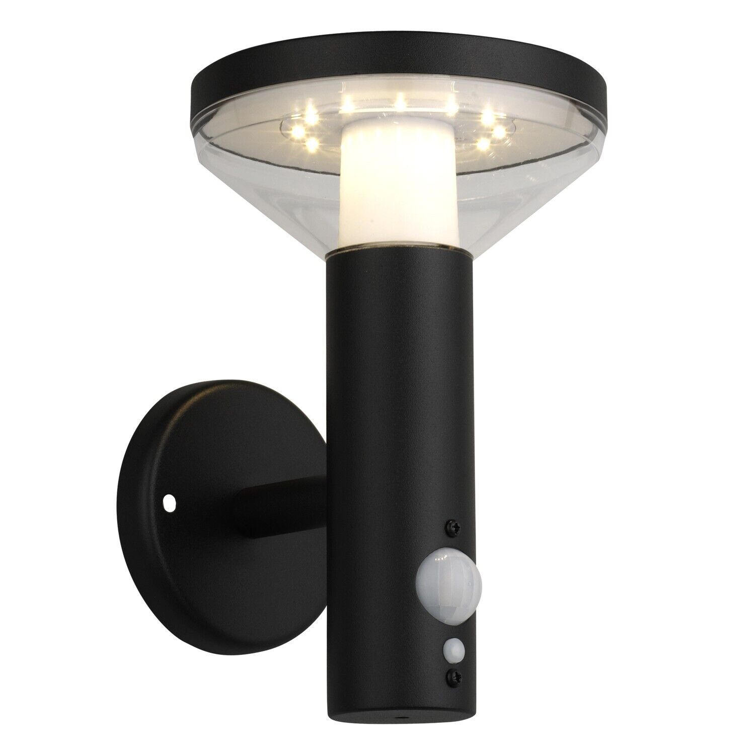 Lampada solare LED sensore di movimento crepuscolare Faretto da muro Lampada