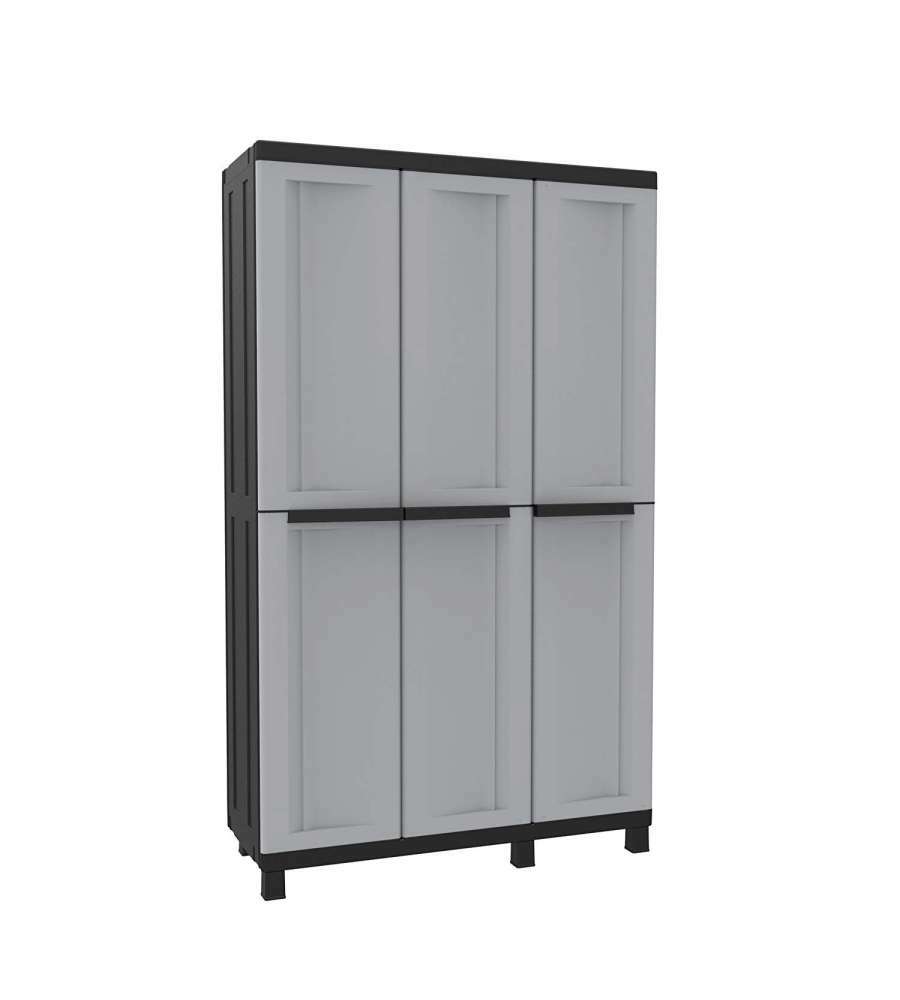 ARMADIO ALTO IN RESINA "TWIST BLACK 102A", 102 X 39 X 170H CM