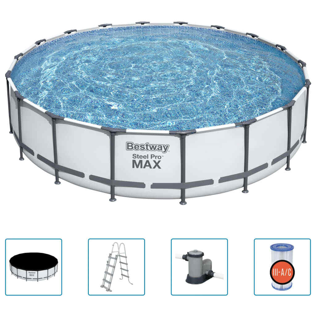 Steel Pro MAX Set Piscina 549x122 cm Bestway vidaXL