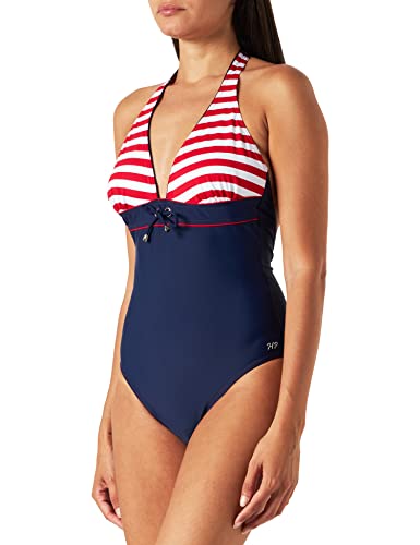 Haute Pression Y1006 Costume Intero, (Marine (Rayé Rouge), Taglia Produttore: 42 Donna