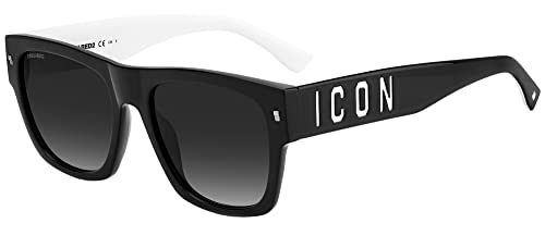 Dsquared Icon 0003/S Sunglasses, 80S/9O Black White, 56 Unisex