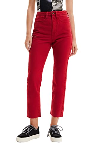 Desigual Denim_Javiera, 3028 Cereza Jeans, Rosso, 46 Donna
