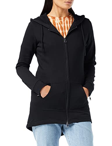 Urban Classics Felpa Lunga Con Cappuccio Da Donna, Cardigan Lungo Con Zip A Coulisse, Felpa Da Donna A Maniche Lunghe Con Tasche, Maglione Con Cappucc