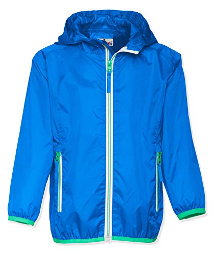 Playshoes Giacca Antipioggia Pieghevole, Giacca Funzionale Impermeabile Antipioggia Unisex - Bambini E Ragazzi, Blu, 98