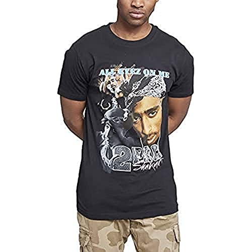 Mister Tee Tupac Retro Tee, Maglietta Uomo, Nero (Black), S
