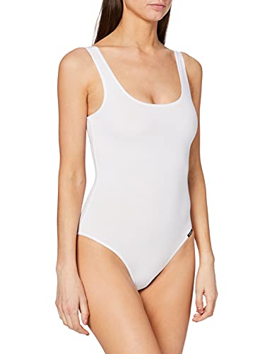 Skiny Damen Body Ärmellos Cotton Bodies, Weiß, 36 Donna