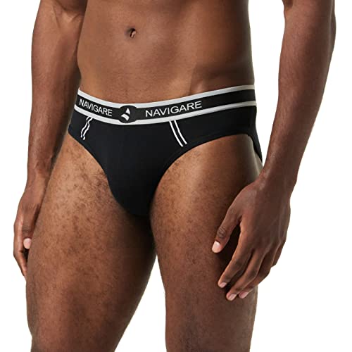 Navigare 314 (Pacco Da 6), Slip Uomo, Multicolore (Bianco/ Nero/ Blu/ Grigio), S Confezione Da 6