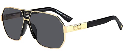 Dsquared D2 0028/S Occhiali, Rhl/Ir Oro Nero, 63 Unisex-Adulto