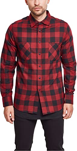 Camicia Da Uomo In Flanella A Quadri Urban Classics, Maniche Lunghe, Top Da Uomo Con Tasche Sul Petto, Disponibile In Molte Varianti Di Colore, Taglie