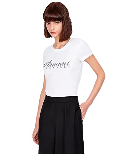 Short Sleeve Classic Script Logo Scoop Neck T-Shirt, T-Shirt,