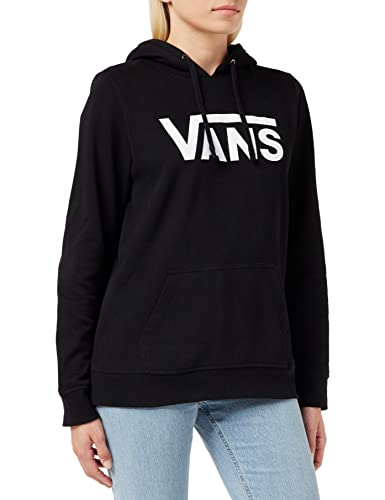 Vans Drop V Logo Hoodie Felpa Con Cappuccio, Nero, S Donna