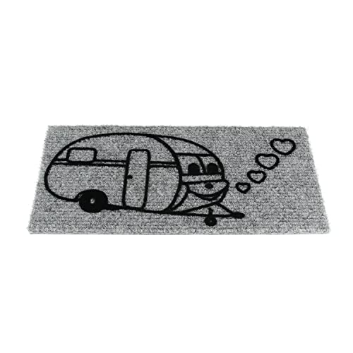 Derby Flock - Tappeto Per Roulotte, 25 X 5 Cm, Colore: Nero