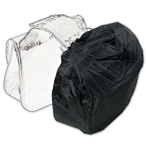 Copri Borsa Moto Impermeabile Anti Pioggia Acqua Cover Telo Tessuto Nero