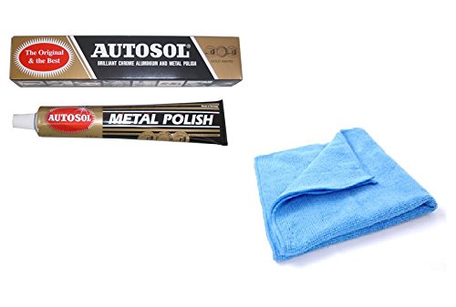 1 X 75 Ml Tubo Solvol Autosol E Panno In Microfibra Cromo Ali & Metallo Polacco