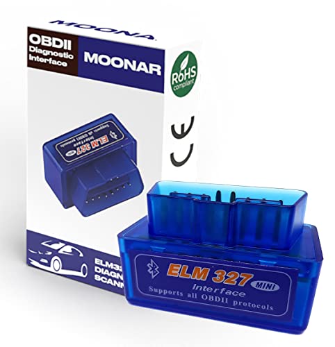 Moonar - Mini Elm327 Interfaccia Bluetooth Obd-Ii Obd2 Auto Diagnostic Scan Tool