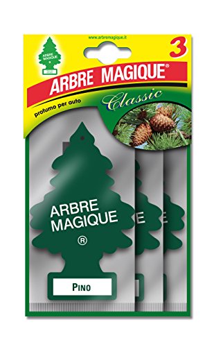Arbre Magique, Profumatore Auto, Fragranza Pino, Profumazione Piacevole E Rinfrescante, Durata Fino A 7 Settimane, Made In Italy, Formato Multipack Da