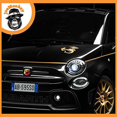 Joemonkey Abarth 1 Adesivo Pre Fustellato Scorpione, Oro, 24 Cm Scorpioneoro