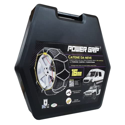 Power Grip Catene Da Neve 16Mm Gruppo 250, Omologate Tuv E Gs Onorm, 16F250
