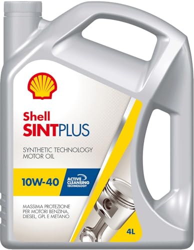 Shell Olio Sint Plus Lubrificante Sintetico 4L 10W40 Per Motori Diesel Gpl