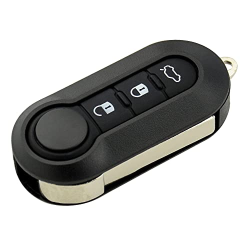 Custodia Guscio Portachiavi Cover Per Chiavi Auto Con 3 Tasti Compatibile Con I Modelli Di Macchina Fiat Grande Punto, Evo, Panda, Bravo, Stilo, 500 L