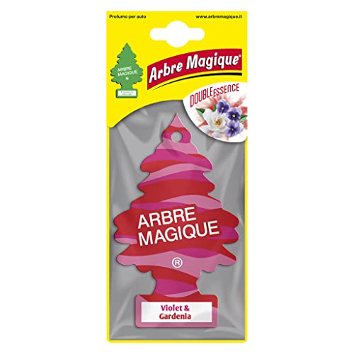 Arbre Magique Mono, Profumatore Auto, Fragranza Violet & Gardenia, Profumazione Fresca E Fiorita, Durata Fino A 7 Settimane, Made In Italy, Confezione