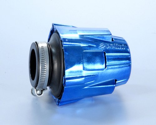 Filtro Aria Air Box Dritto Scooter Polini Cromato Blu D.37
