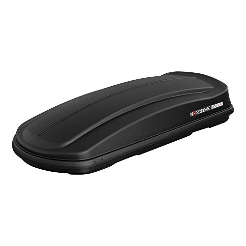 Nordrive N60016 Box 430, Box Da Tetto Per Auto In In Abs, 430 Litri - Nero Goffrato