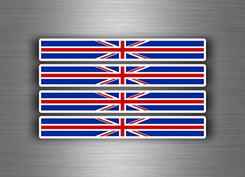 4X Adesivi Per Auto O Moto, Bandiera Inglese