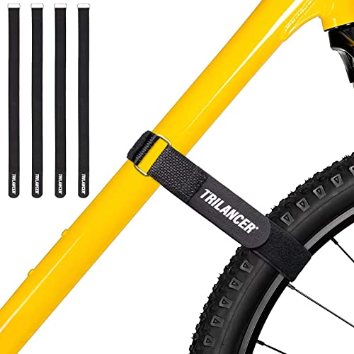 Trilancer Cinghie Di Fissaggio Per Portabici – Set Da 4 Fascette Portabici Regolabili Con Chiusura A Strappo – Cinghie Ferma Bici Per Trasporto In Aut